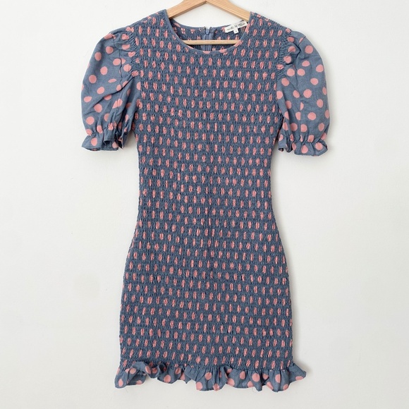 Anthropologie free the roses smocked polka dot dress - Picture 3 of 5